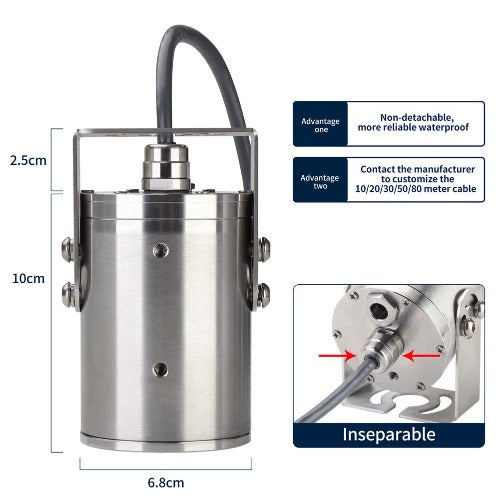Underwater Light IP68 Waterproof Stainless Steel Corrosion Resistant Housing Set Via Network