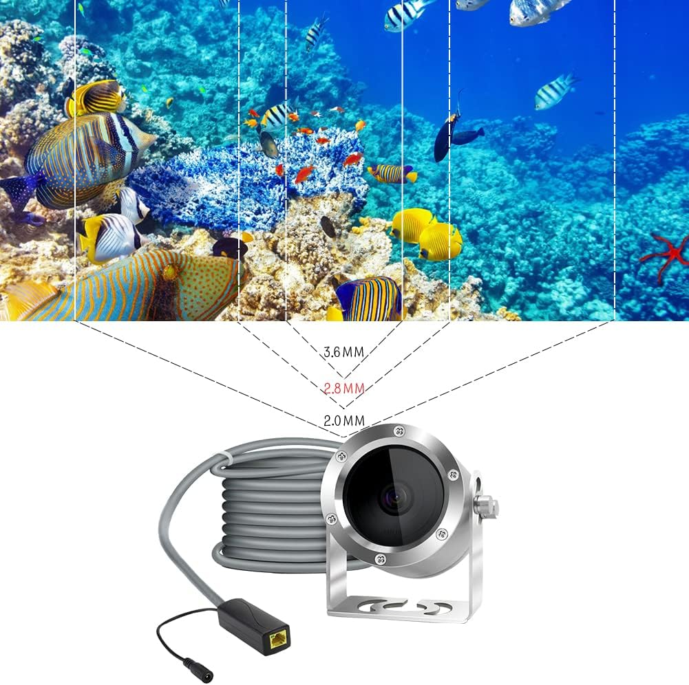 Underwater Camera, Aquarium Live Streaming Pond 5MP Camera No light