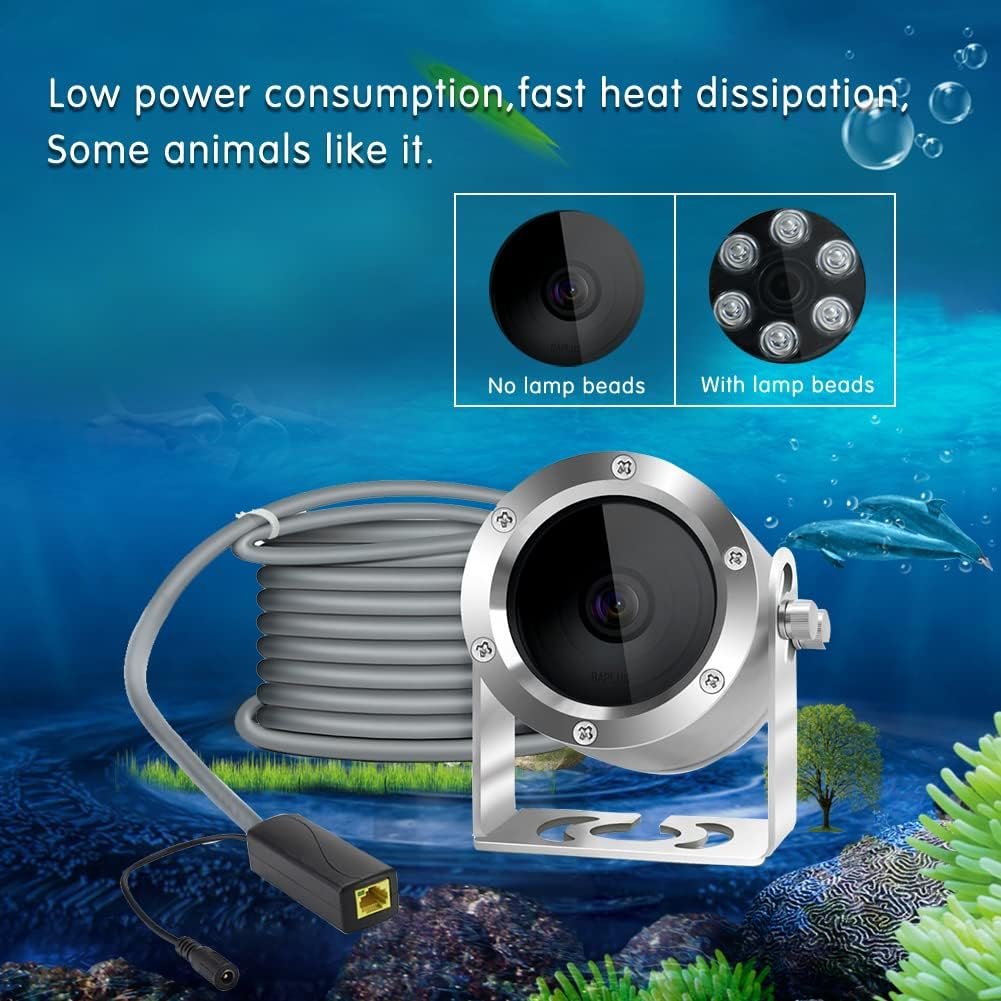 Fish Filter Camera Underwater Camera, Aquarium Live Streaming Pond 5MP Camera No light ...
