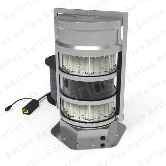 Column Omnidirectional Underwater Camera Dual Row Surround Fill Light with Surround Cleaning Brush