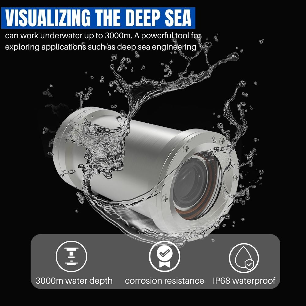 Pressure-resistant 3000m underwater ip camera for deep sea operation