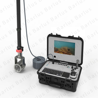 Portable Underwater camera with retractable pole and control box kit, 7'' display