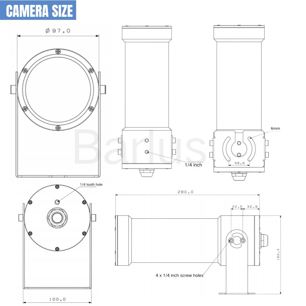 Underwater High-speed Electric focus industrial camera