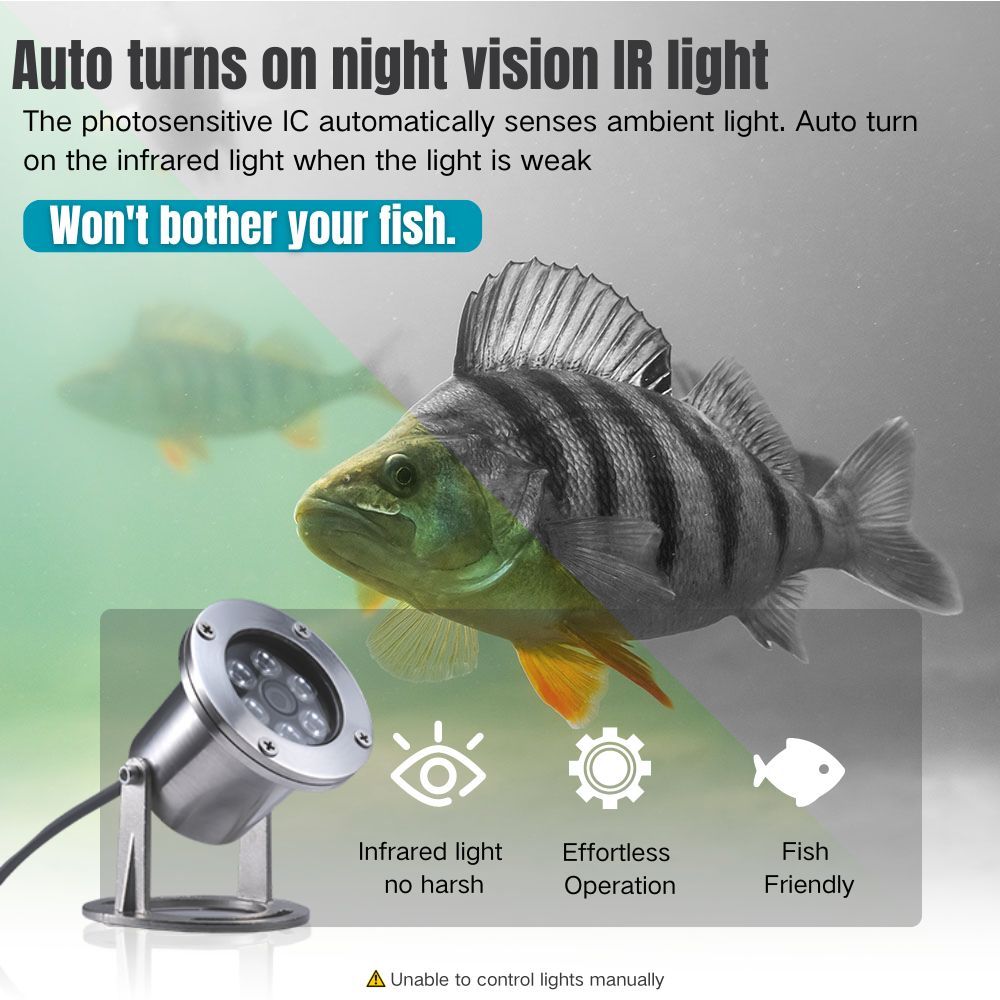 Underwater Viewing camera Poe Fishing 5MP Camera for Garden Pond Camera with 304 Stainless Steel(seawater not available)