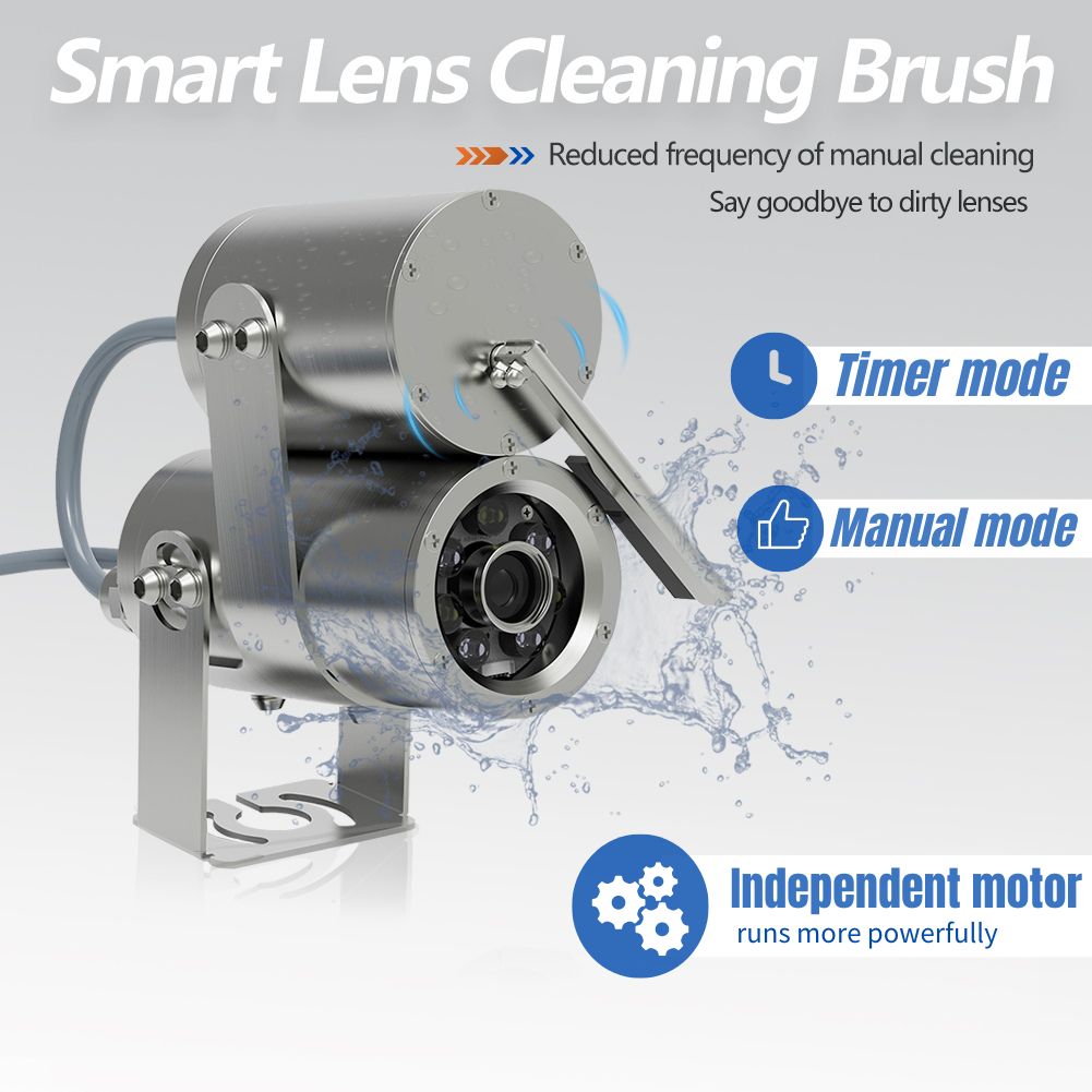 9.Underwater camera with automatic glass cleaning function