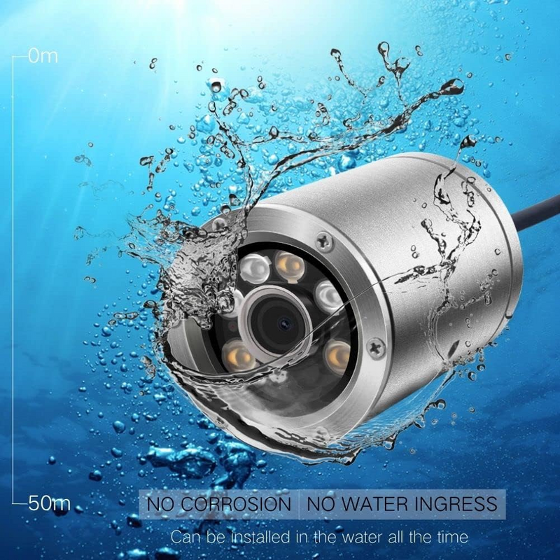 -Water resistant to 50 meters
-24/7 waterproof underwater camera
-Shows that the Barlus Underwater Camera has a durable housing for long term operation in marine environments.