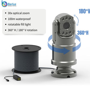 Underwater camera that rotates 360° horizontally and 180° vertically.
30x optical zoom underwater camera
Waterproof 100 meters camera
Suitable for flexible underwater inspections, ship bottom inspections, long term underwater work