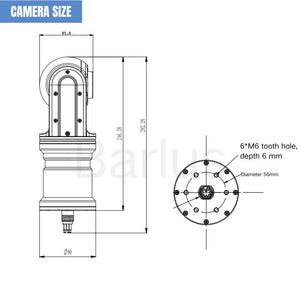 Underwater PTZ camera with waterproof connector Optical zoom lens