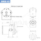 Showing Barlus underwater camera dimensions and mounting hole details.
Diameter: 69mm
Length: 100mm
Mounting screw hole size: 4-1/4-20UNC tooth hole depth 6mm