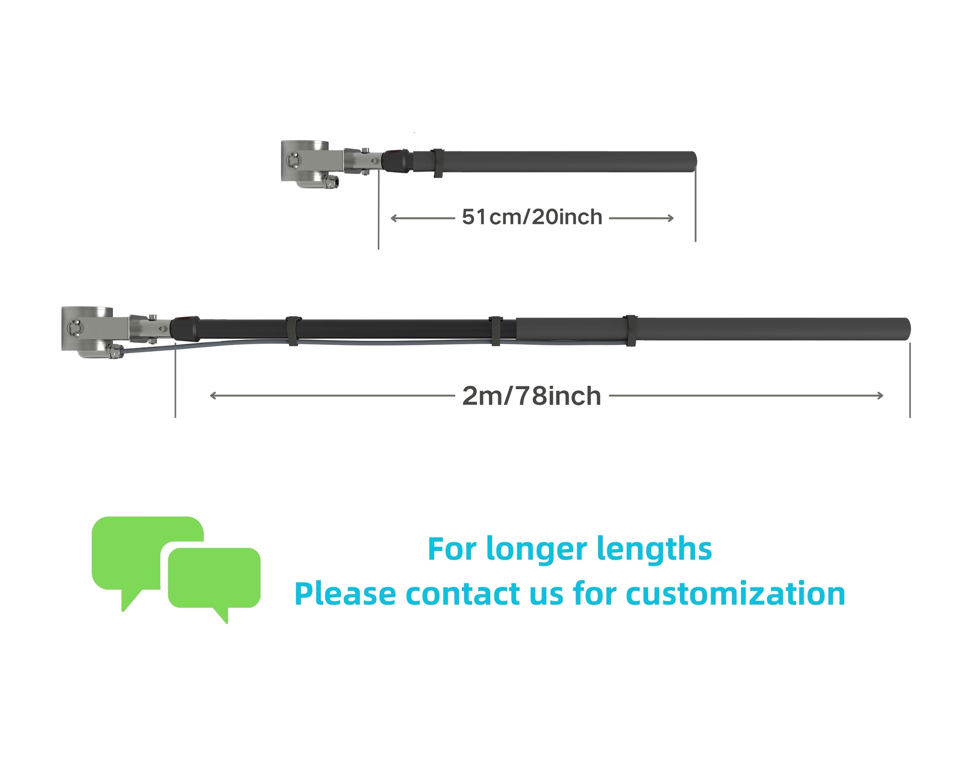 Telescopic pole used with the camera is easy to install and pick up – Barlus